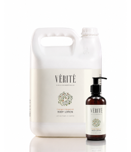 Vérité Orange & Bergamot Body Lotion in a 300ml bottle with 5L refill for hospitality amenities
