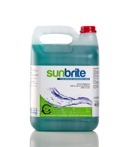 Michem Sunbrite concentrated dishwashing liquid for dishes, utensils and washable surfaces in a 5L container