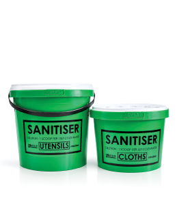 Michem colour-coded Cloth and Utensil Buckets for food preparation and hygiene applications