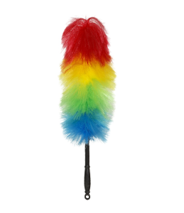 Michem Synthetic Feather Duster with dust-attracting fibres and plastic handle