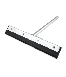 Michem Hygiene Floor Squeegee with colour-coded rubber blade and long handle