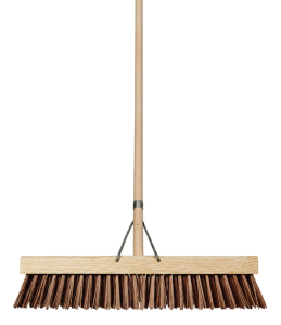 Michem Hard Platform Broom with hard bristles for sweeping heavy debris on industrial and outdoor surfaces