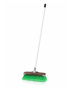 Michem Household Broom Academy complete indoor broom with flagged synthetic fibres for everyday sweeping