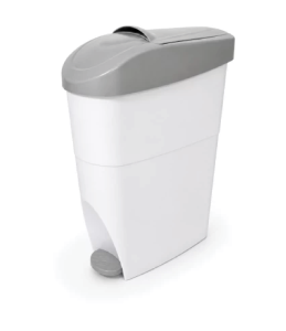 Michem Sanitary Pedal Bin 19L for hygienic hands-free sanitary waste disposal