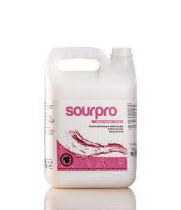 Michem SourPro fabric souring softener for commercial and industrial laundry applications in a 5L container