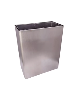 Michem stainless steel wall-mounted waste bin available in small and large sizes